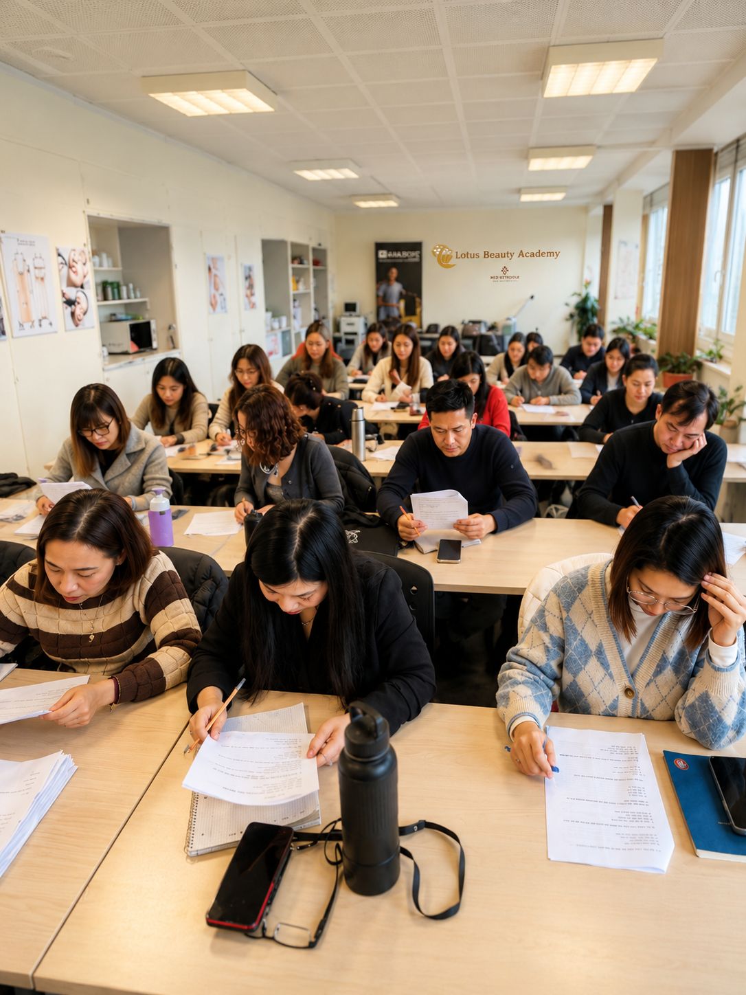Theorieunterricht im großen Schulungsraum